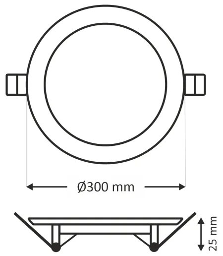 Lampada LED da incasso CIRCLE LED/24W/230V 6500K diametro 30 cm bianco