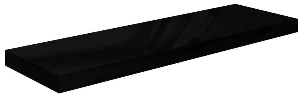Scaffali a parete 4 pz nero lucido 80x23,5x3,8 cm in mdf