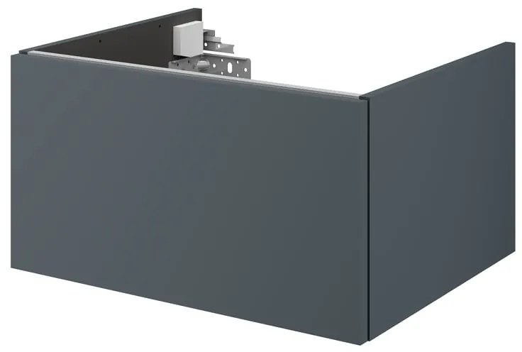 Mobile da bagno sotto lavabo SENSEA Neo grigio laccato lucido L 60 x H 32 x P 48 cm 1 cassetto, lavabo non incluso