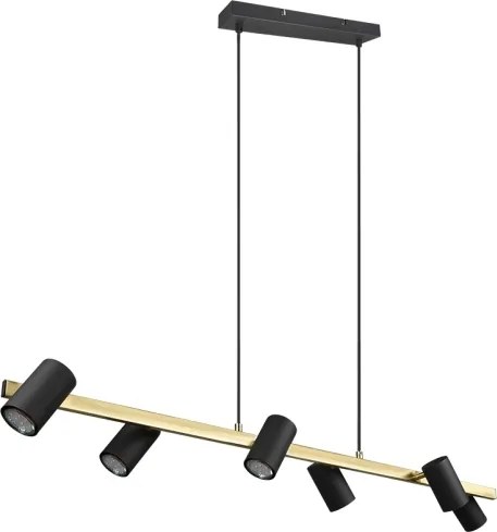Trio - Lampadario a sospensione con cavo MARLEY 6xGU10/35W/230V nero/oro