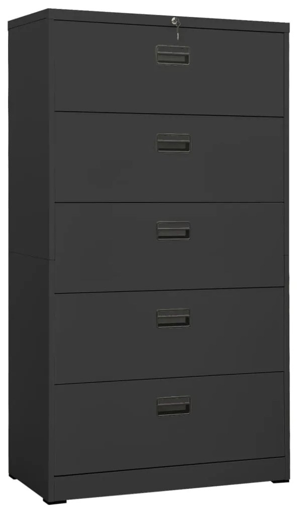 Armadio classificatore antracite 90x46x164 cm in acciaio
