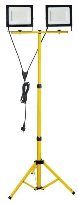 LED Riflettore con il supporto TIGRA 2xLED/100W/230V 4000K IP54 nero/giallo