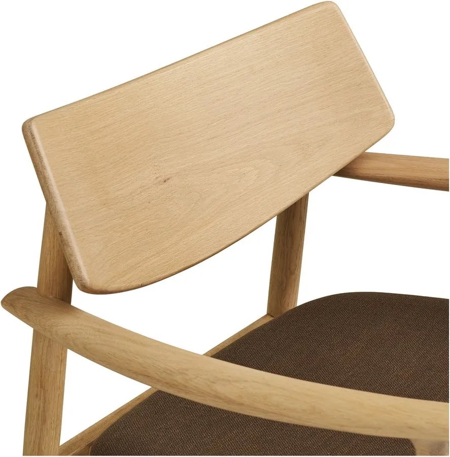 Poltrona con poggiapiedi marrone Olvera – House Nordic