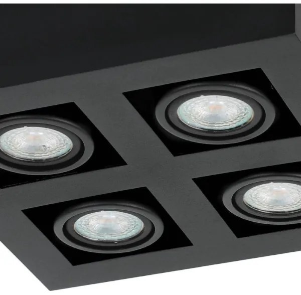 Eglo 31065 - Faretto LED MENDOZA 4xLED/4,7W/230V 3000K nero