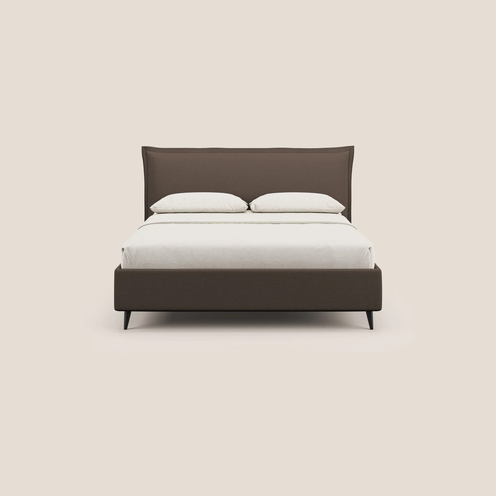 Hans letto contenitore imbottito minimal in tessuto simil cotone impermeabile T19