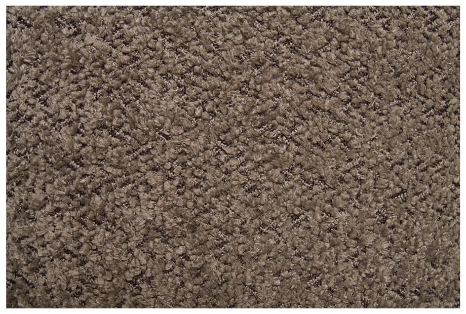 Pouf in tessuto bouclé marrone Medas - House Nordic