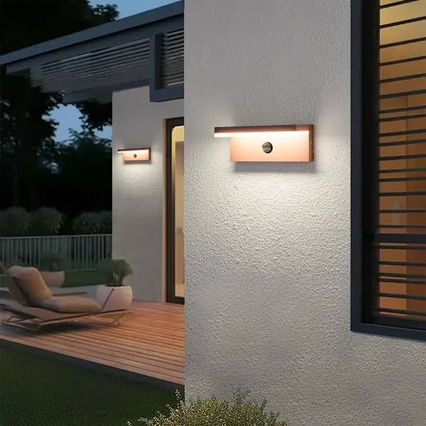 Brilagi-LED Applique da esterno con sensore TESSI LED/10W/230V, marrone, IP54