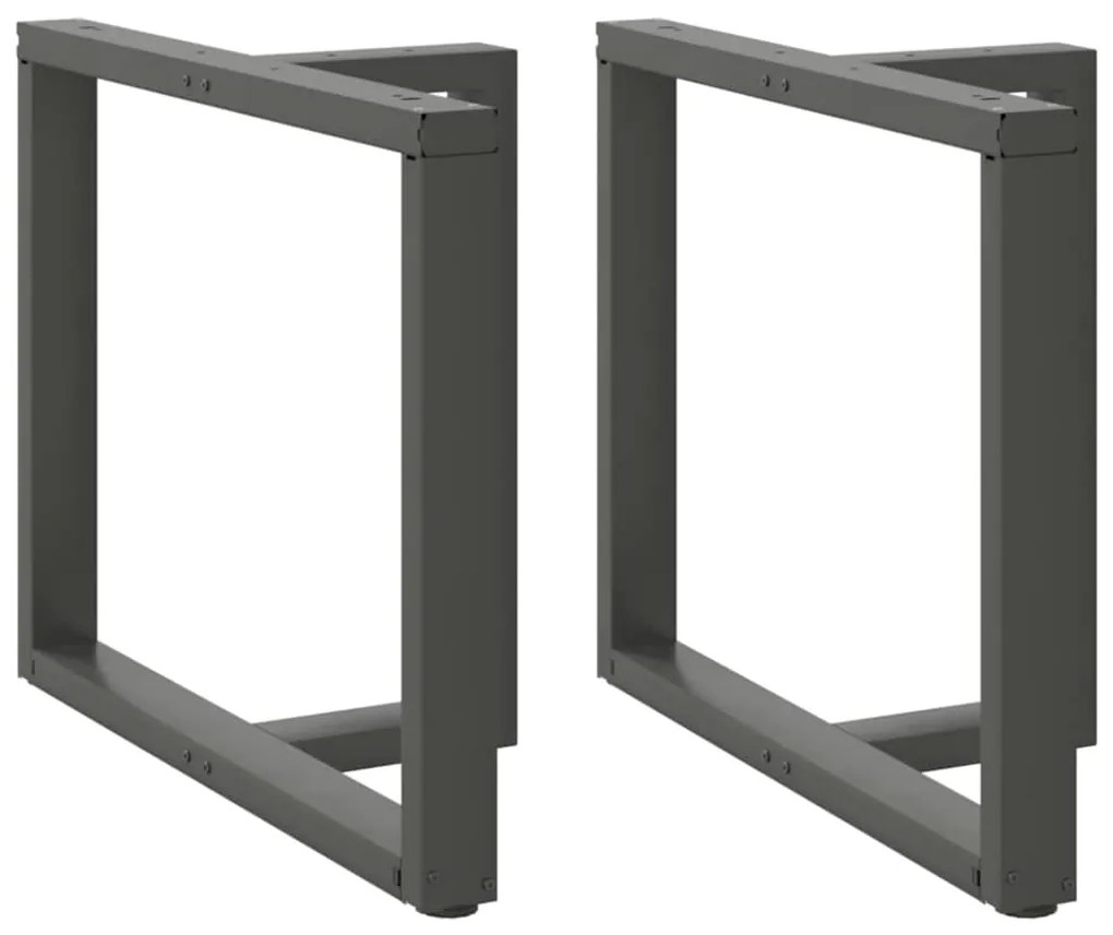 Gambe Tavolo Pranzo A T 2pz Antracite 90x35x(72-73)cm Acciaio /