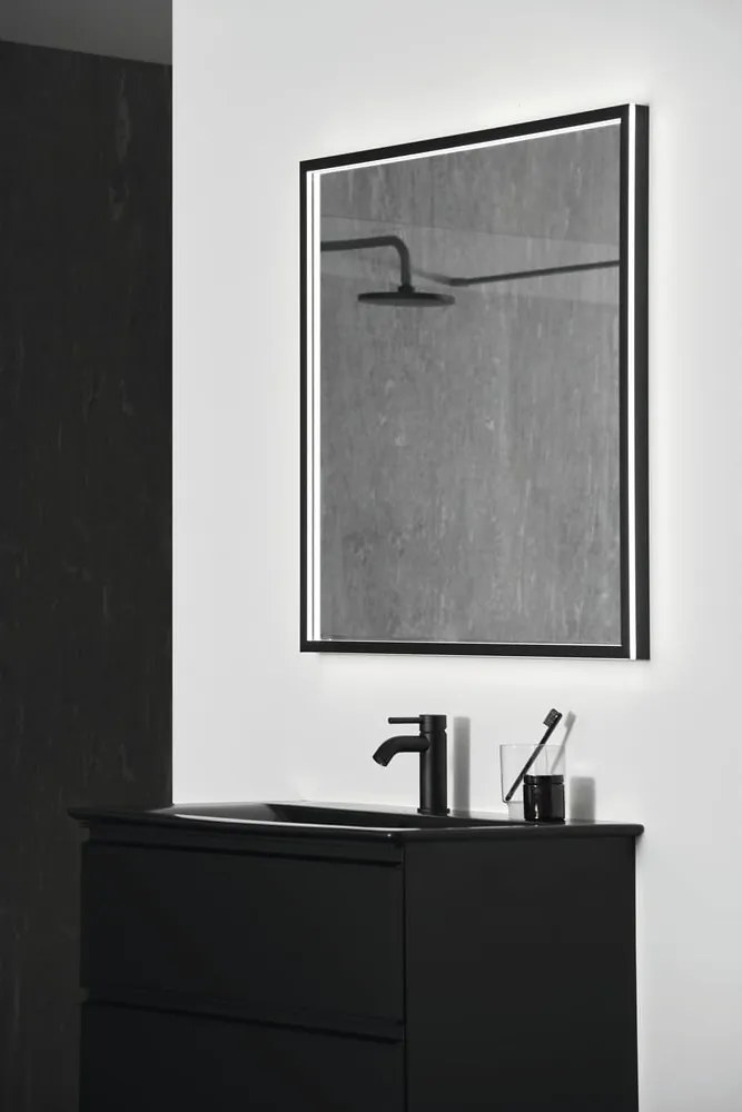 Lavabo nero opaco in ceramica 84x46 cm Silk Black - Ideal Standard