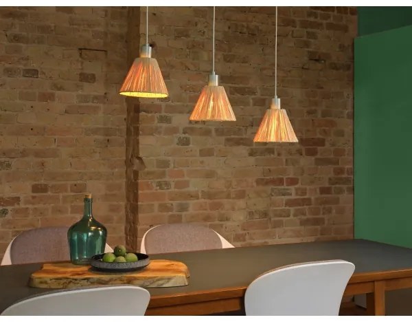 Ledvance - Lampadario a sospensione con filo DECOR RAFFIA 3xE27/15W/230V bastone di rafia