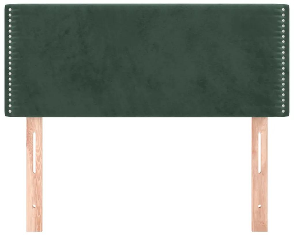 Testiera verde scuro 80x5x78/88 cm in velluto