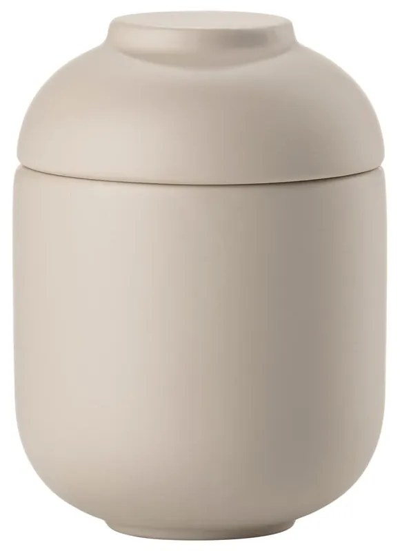 Organizer da bagno beige in gres per dischetti di cotone Sensu – Zone