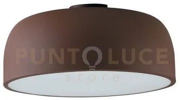Plafoniera bistrot corten 3 luci attacco e27 38x38x19,5cm in metallo