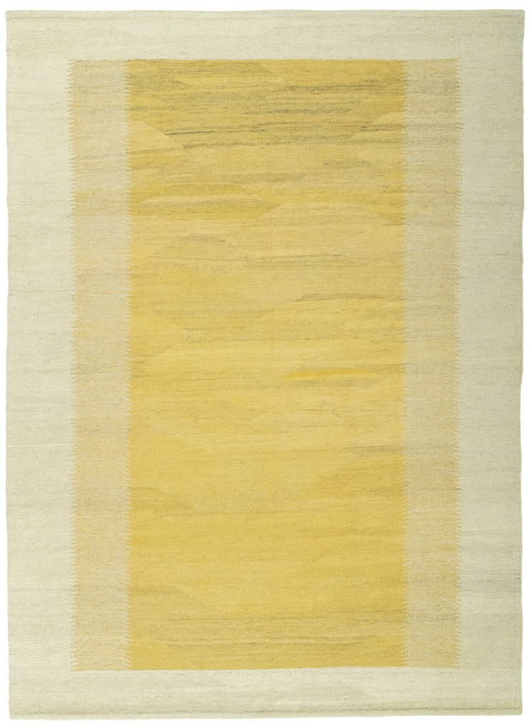 Kilim Tappeto 240 x 180 Giallo (Tacchino) Tessuto A Mano