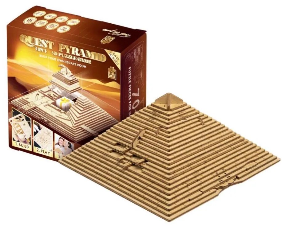 EscapeWelt - 3D puzzle meccanico in legno Piramide