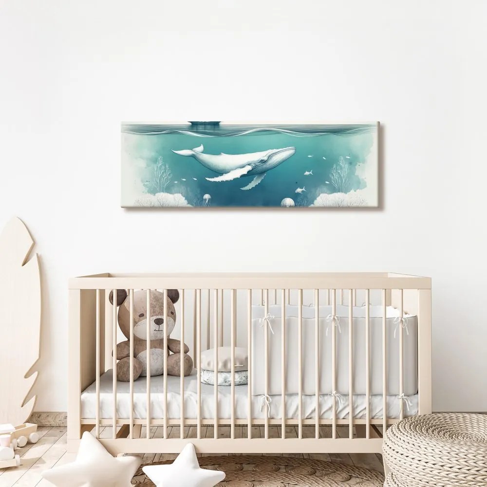 Quadro su tela – Balena tranquilla sotto il mare