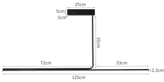 Immax NEO 07235L - Lampadario a sospensione con supporto rigido LED dimmerabile LITE ASTA LED/28W/230V Tuya + +TC