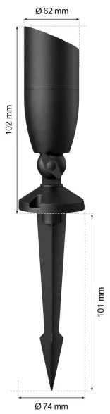 WiZ - LED RGBW Faretto da esterno dimmerabile SPOT LED/4W/12V IP65 Wi-Fi