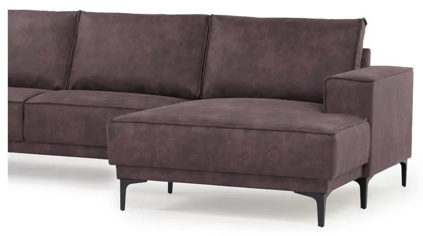 Divano angolare in similpelle marrone scuro (angolo destro) Copenhagen - Scandic