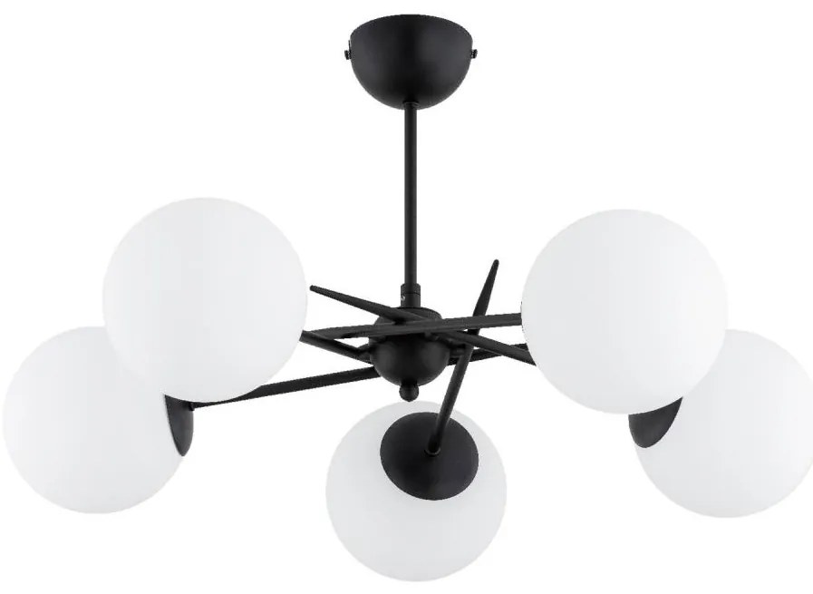 Lampadario a plafone PRIMERY 5xE14/10W/230V nero