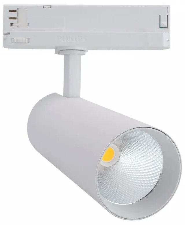 Faro LED 34W per Binario Trifase, 38° + 60° Bianco con driver Philips CRI92 Colore Bianco Naturale 4.000K