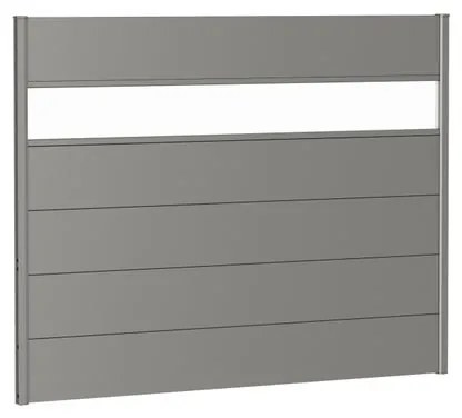 Frangivista in acciaio con vetro, grigio quarzo metallizzato 180 x 137 cm,spessore 44 mm