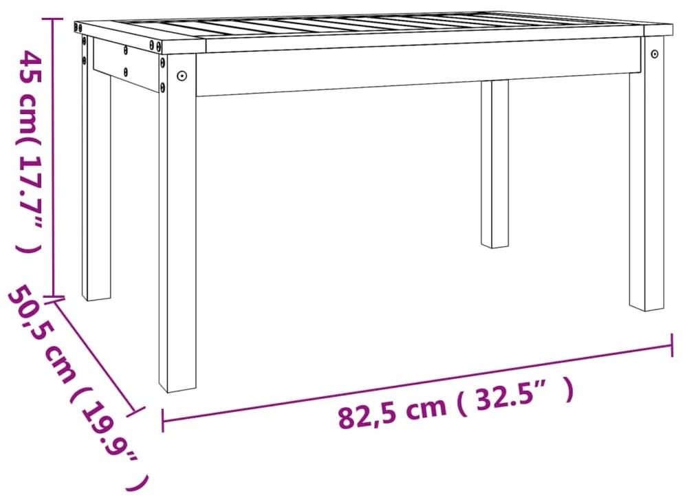 Tavolo da Giardino Bianco 82,5x50,5x45 cm Legno Massello Pino