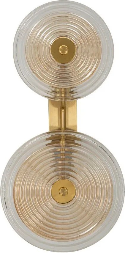 Lampada da parete dorata in vetro Venice – Mauro Ferretti