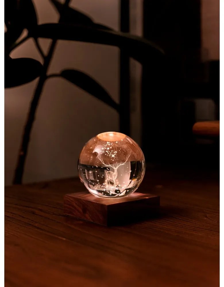 Decorazione luminosa marrone scuro con ricarica USB Amber – Gingko