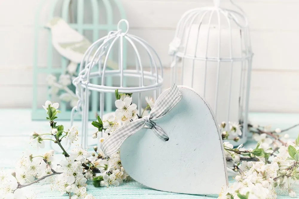 Carta da parati – Natura morta romantica in stile vintage