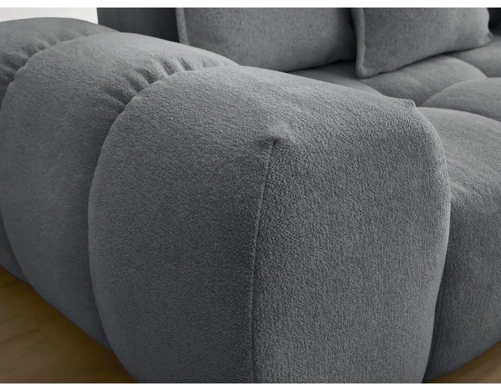 Divano grigio scuro con rivestimento in ciniglia 278 cm Everest – Bobochic Paris