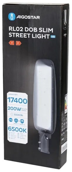 Aigostar - Lampione stradale LED SLIM/200W/230V 6500K IP65