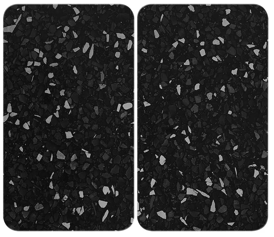 Set di 2 copri stufe in vetro nero Universal - Wenko