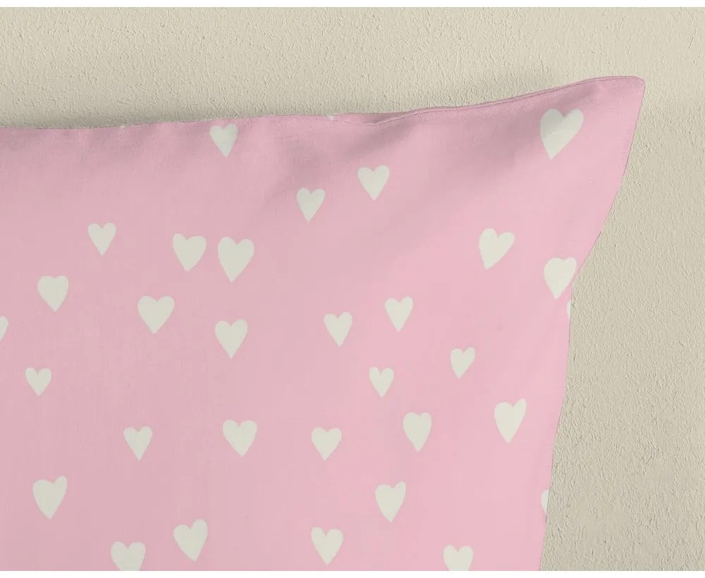 Set copripiumino e federa da bambini rosa in cotone per letto singolo 140x200 cm Chico – Good Morning