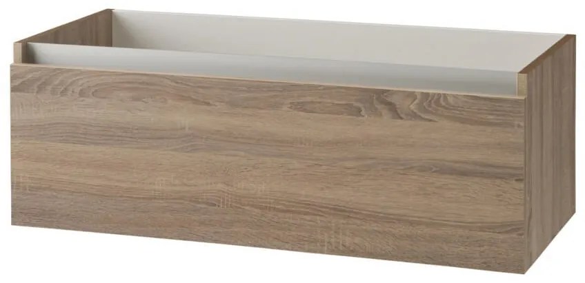 Mobile Bagno 140cm Con Doppio Lavabo, Base Con Cassetto E Specchio Con LED Integrato
