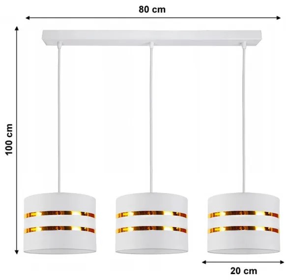 Lampadario a sospensione con filo CORAL 3xE27/60W/230V