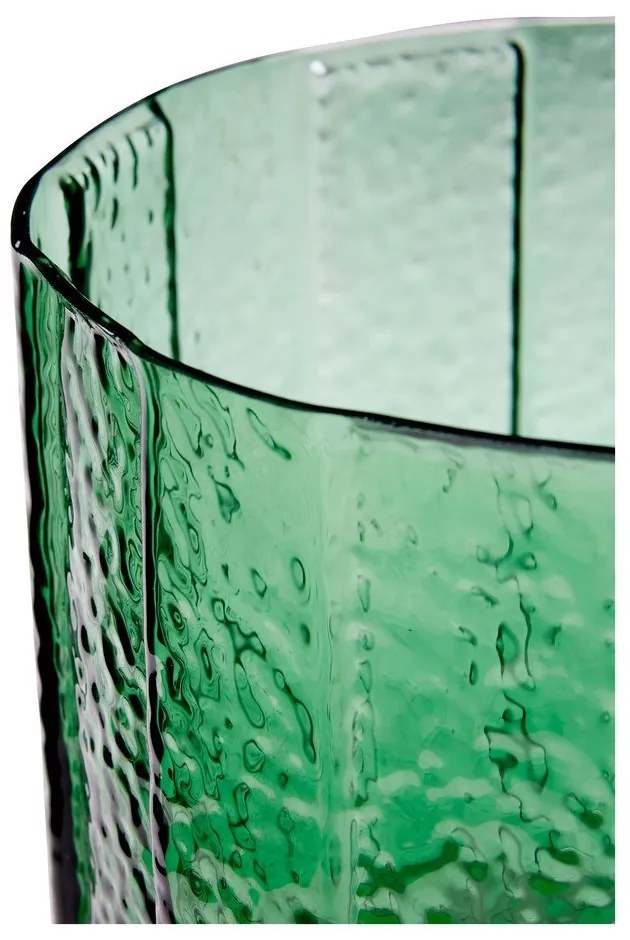 Vaso in vetro verde fatto a mano Emerald - Hübsch
