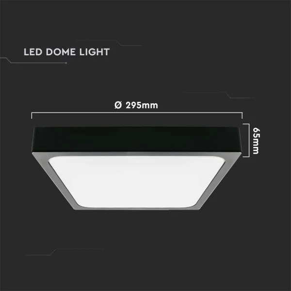 Plafoniera LED da bagno LED/24W/230V 6500K IP44 29,5x29,5 cm nero