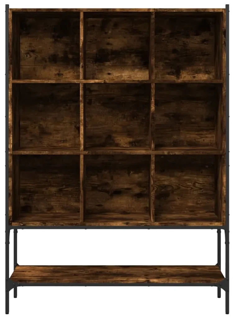 Libreria rovere fumo 102x30x141,5 cm in legno multistrato