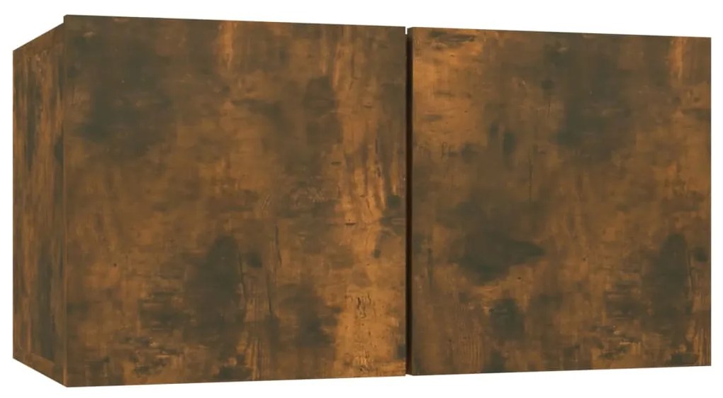 Mobili porta tv pensili 2 pz rovere fumo 60x30x30 cm