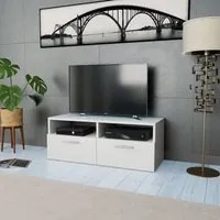 Mobile Porta TV in Truciolato 95x35x36 cm Bianco