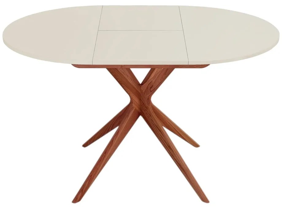 Tavolo da pranzo rotondo allungabile con estensione ø 90 cm Jubi – Ragaba