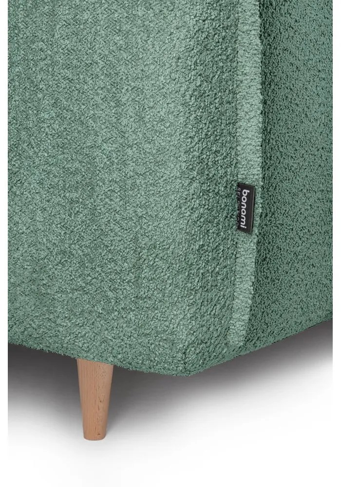 Divano letto verde in tessuto bouclé 215 cm Patti - Bonami Selection