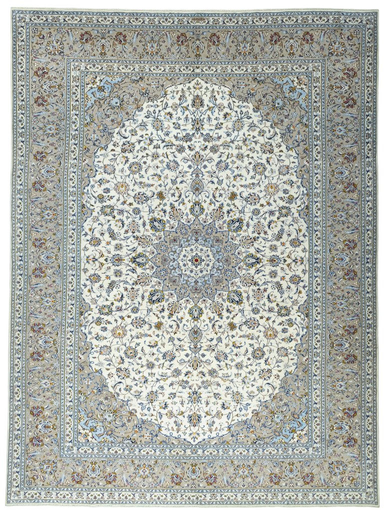 Kashan Tappeto persiano 400 x 300 Beige (Iran) Annodato A Mano
