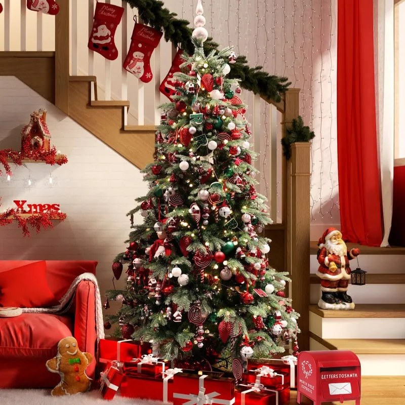 Albero di Natale artificiale Orlando verde H 210 cm x ø 120 cm