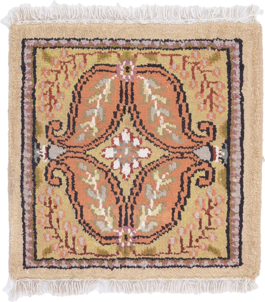 Agra Tappeto orientale 30x30 (Indian) Annodato A Mano