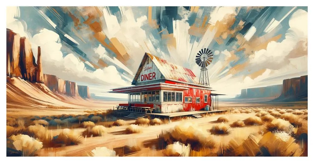 Quadro su tela – Sotto il cielo del deserto