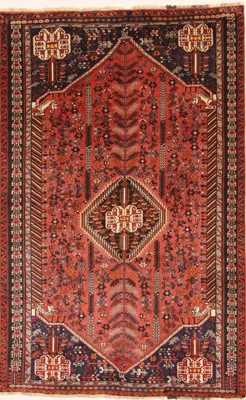 Gashghai Tappeto persiano 240x160 Rosso (Iran) Annodato A Mano