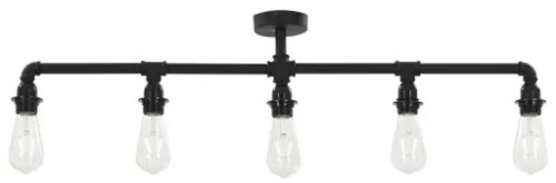 Lampadario Nero per 5 Lampadine E27