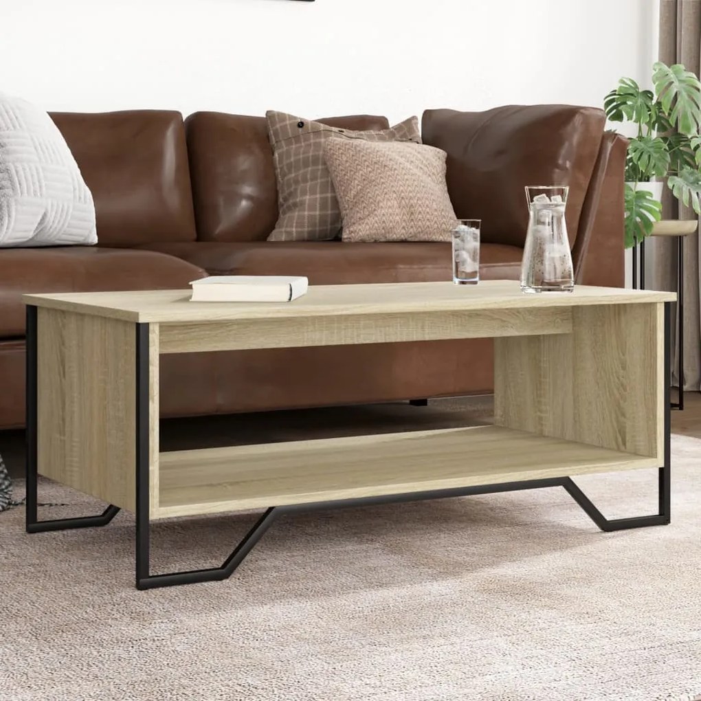 Tavolino Da Salotto Rovere Sonoma 100x51x40cm Legno Multistrato /